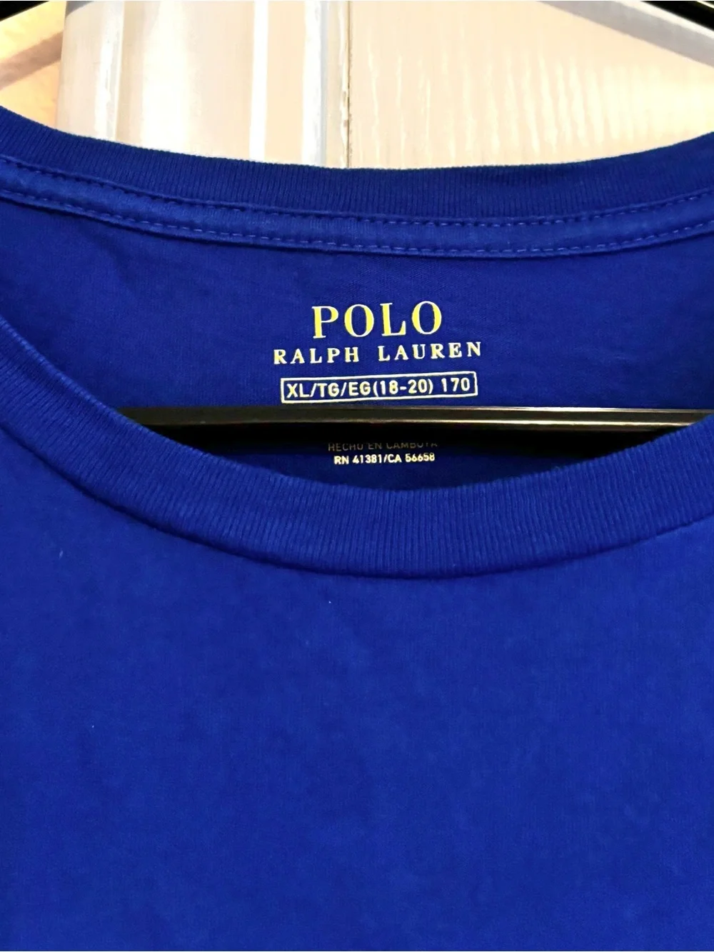 POLO Ralph Lauren LX (18-20)Polo Player Big Pony Crewneck T-Shirt Blue